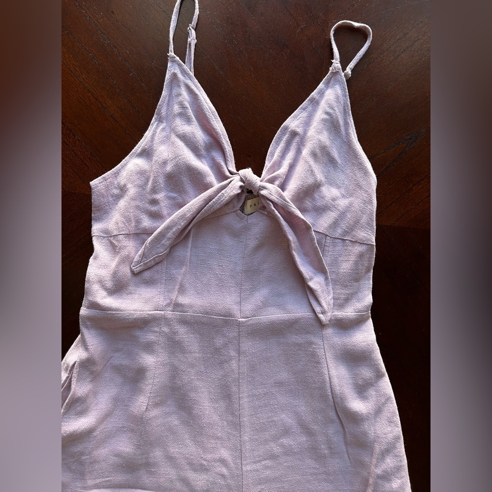 Promesa Light Purple Tie-Front Romper - Picture 2 of 9